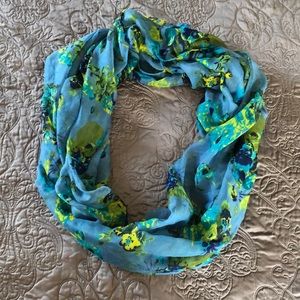 Blue and Green Infinity Scarf